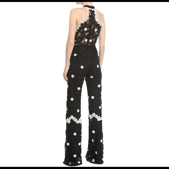 Alexis Kayla halter wide leg lace retro jumpsuit - Picture 3 of 7
